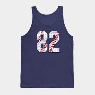 Vintage #82 Baseball Laces Baseball Mom Jersey Love Baseball Tank Top